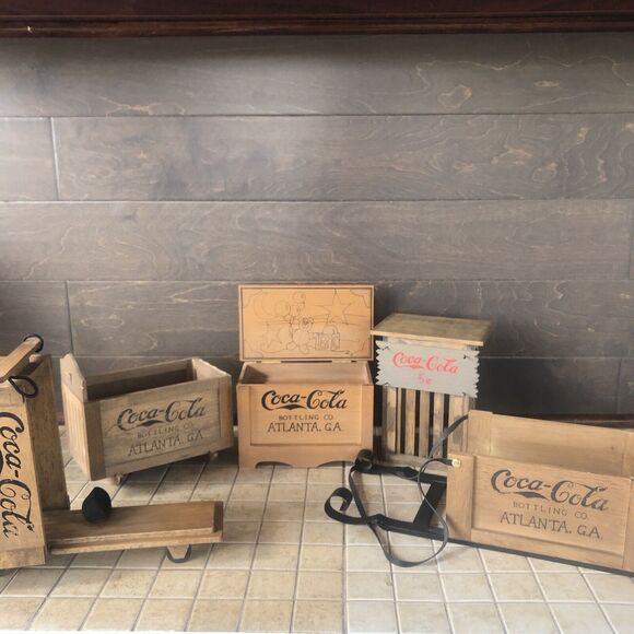 Vitange  Coca Cola Wood Box coke advertising Bottling Co Atlanta GA -5 P… - Picture 3 of 16